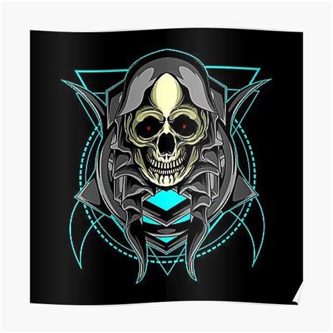 Skull And Sacred Geometry Poster For Sale By Monsteradria Redbubble