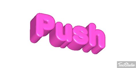 Push Word Animated  Logo Designs