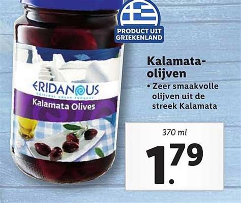 Eridanous Original Greek Product Kalamata Olijven Aanbieding Bij Lidl