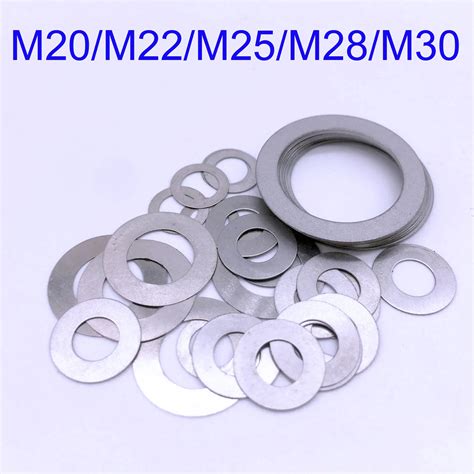 Shim Washers Stainless Steel Flat Washer Ultrathin Gasket Thin Shim M20