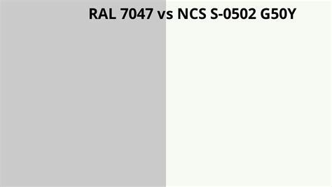 Ral 7047 Vs Ncs S 0502 G50y Ral Colour Chart Uk