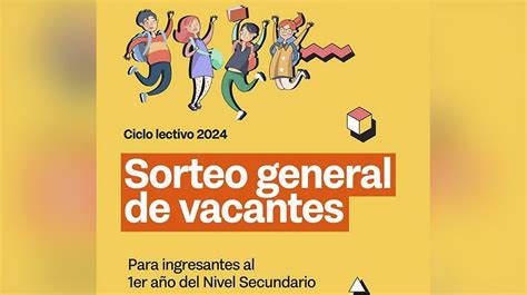 Este sábado se realizará el sorteo de vacantes para Nivel Secundario