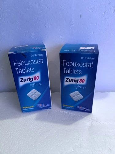 80 Mg Zurig Febuxostat Tablets At Rs 700 Box Uloric In Mumbai ID