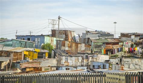 Shanty Town On The Roadside Cape Town South Africa By Perry Van