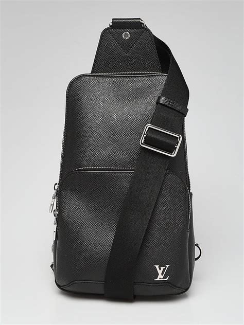 Louis Vuitton Black Taiga Leather Avenue Sling Bag Yoogi S Closet