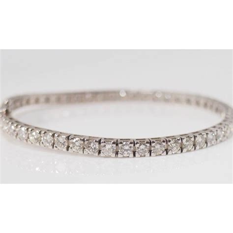 Bracelet rivière en or blanc et diamants