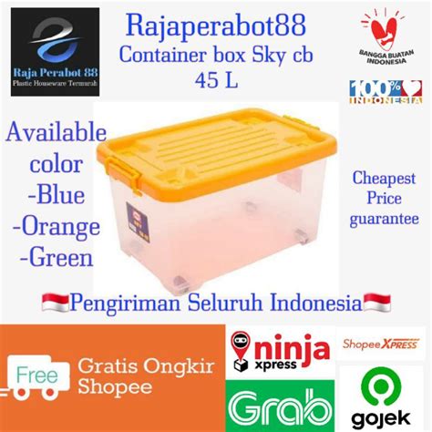 Jual Shinpo Sip 111 Container Box Sky CB 45 Liter Kotak Roda Shopee