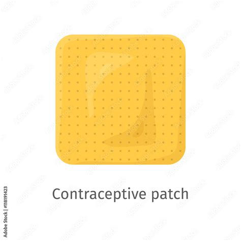 Contraception method patch. Estrogen contraceptive patch. Female ...