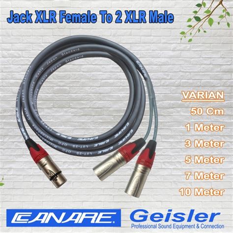 Jual Juan Kabel Pro Jack Xlr Female Geisler To X Xlr Male Geisler