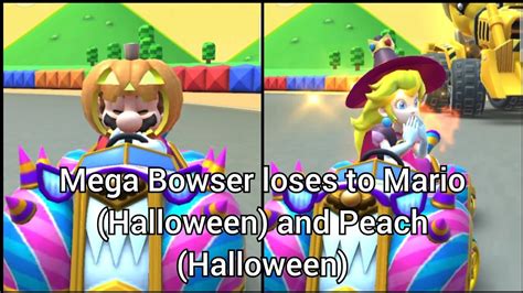 Mega Bowser Loses To Mario Halloween And Peach Halloween In Snes