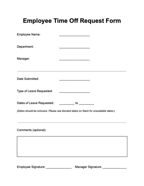 A Simple Vacation Request Form Template Included Flamingo