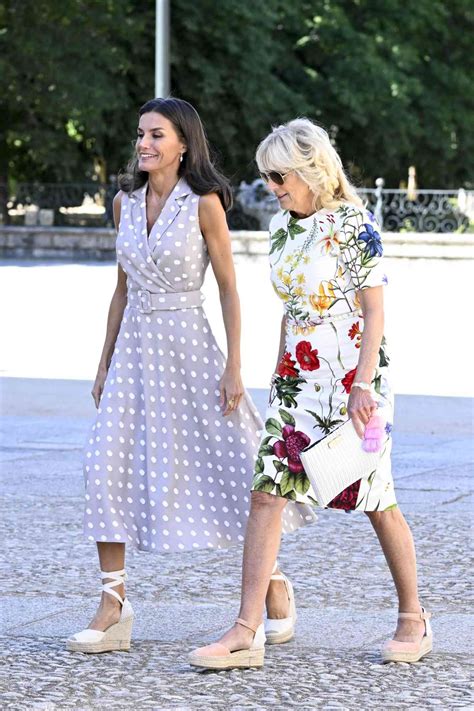 Queen Letizia And Jill Biden Both Wore Espadrille Wedge Sandals