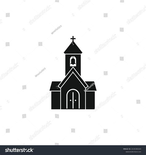 Church Building Silhouette Background Vector Illustration Stock Vector ...