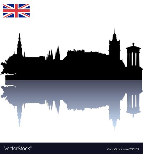 Edinburgh silhouette skyline Royalty Free Vector Image