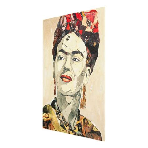 Frida Kahlo Collage No Glasbild Im Hochformat Bilderwelten