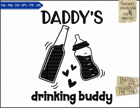 Daddy S Drinking Buddy Svg Father S Day Shirt Design Etsy