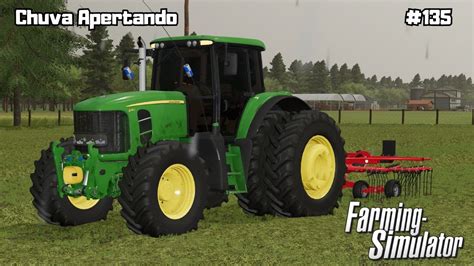 Fazendo Feno John Deere 6J Fazenda Chão Batido Farming Simulator