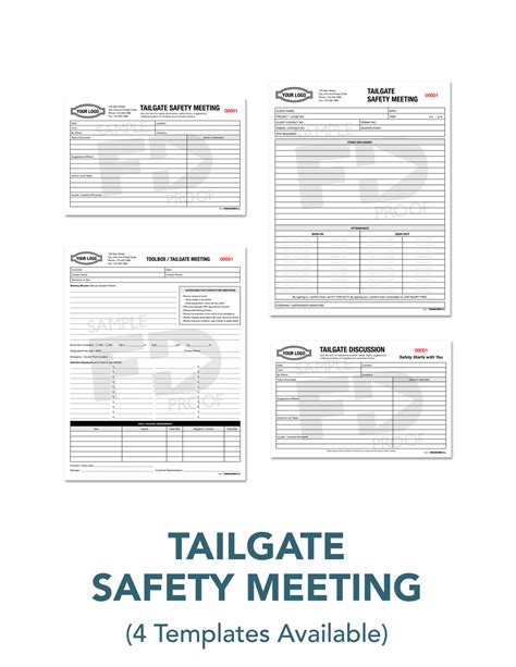 Toolbox & Tailgate Safety Meeting Forms | Customizable Templates