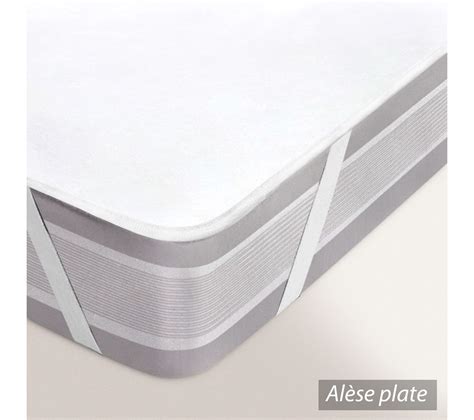 Alèse Plate 120x190 Cm Achua Molleton Coton 400g m2 Matelas 15 23cm