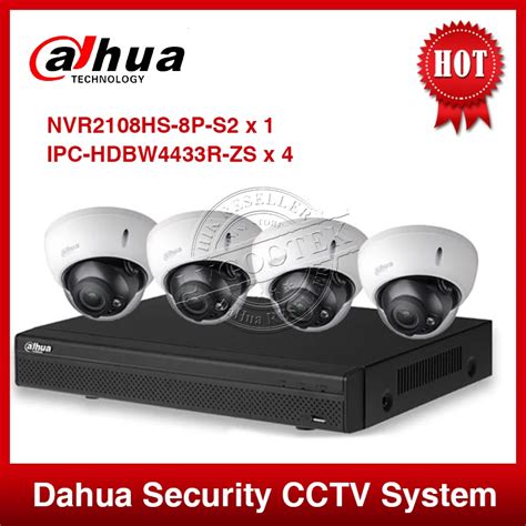 EXPRESS 배송 Dahua 보안 Camera System 4MP IP camera IPC HDBW4433R ZS 8CH