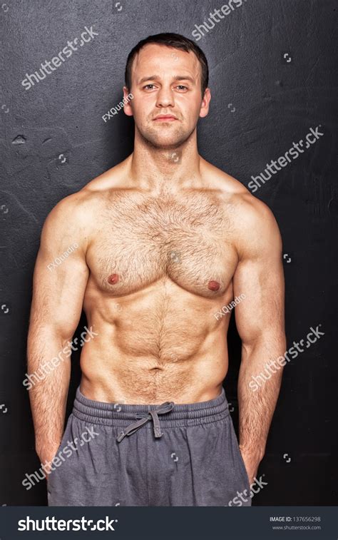 Handsome Man Naked Torso Posing Studio Stock Photo 137656298 Shutterstock