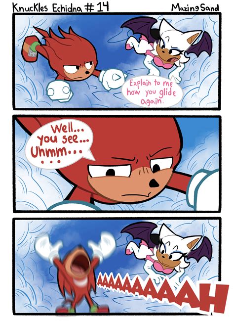 Knuckles Echidna Comic 14 Gliding Logic Art By Me R Sonicthehedgehog