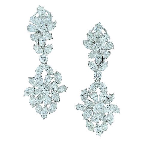 Charming Diamond Gold Drop Earrings For Sale At 1stdibs