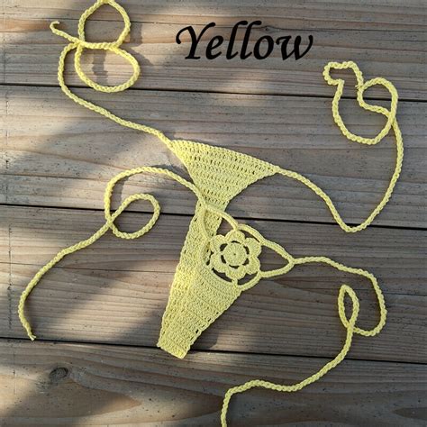Hand Crochet Sexy Bikini Bottom Thong Boho Women Mini Bikini Sexy G String EBay