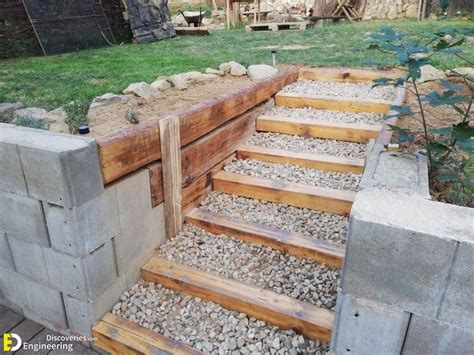 33 Amazing Ideas To Make Your Own Steps In Your Garden Engineering Discoveries Garden Stairs