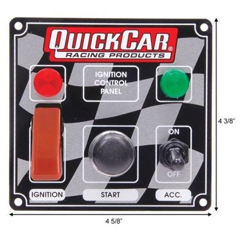 Quick Car QKC50 023 Start Ignition Accessory Panel With Lights