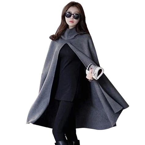 Women Trench Coats Plus Size Fashion Women S Hooded Capes Female Autumn