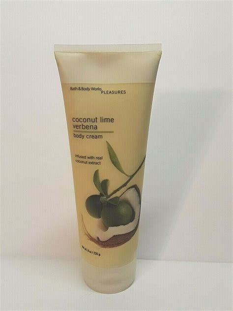 Bath And Body Works Coconut Lime Verbena Cream 8oz Rare Still Thick Ebay