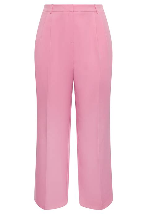 Yours Plus Size Pink Wide Leg Trousers Yours Clothing