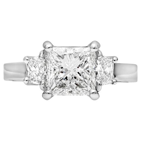 Gia Certified 301 Carat Emerald Cut Three Stone Diamond Engagement