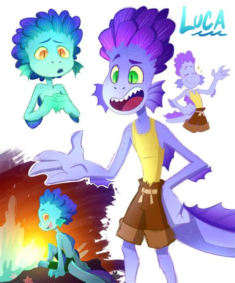 Luca Sketches By Chaoseclips On Deviantart Disney Pixar Disney Au