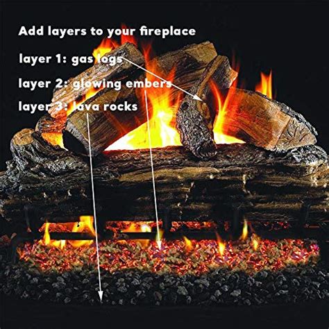 Qulimetal Gas Fireplace Embers 6 Oz Rock Wool Glowing Embers For Gas