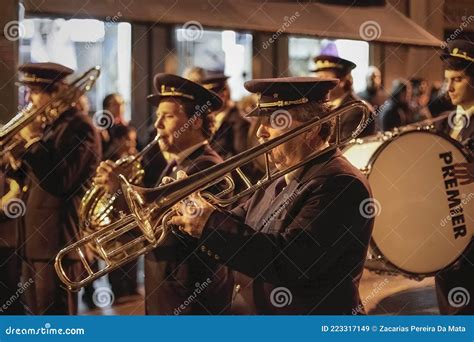 Religious Procession Of Orthodox Christians In Holy Trinity Saint