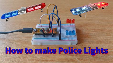 How To Make Police Lights By Using Arduino Led Chaser Youtube