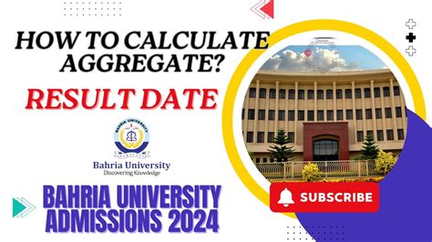 Result Date How To Calculate Your Aggregate Bahria University