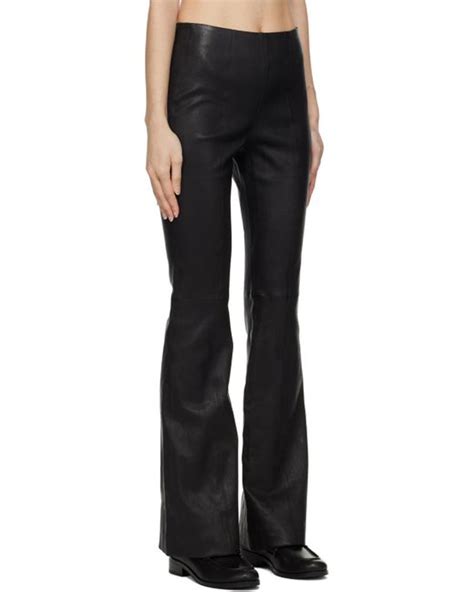 Rag Bone Simone Flared Leather Pants In Black Lyst