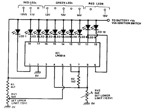 12v Battery Monitor Circuit Diagram