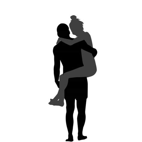 1 600 Man And Woman Hugging Silhouette Stock Illustrations Royalty