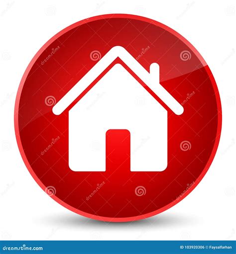 Home Icon Elegant Red Round Button Stock Illustration - Illustration of ...