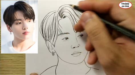 How To Draw Jungkook Bts Jungkook Sketch Bts Drawing Drawing The Best