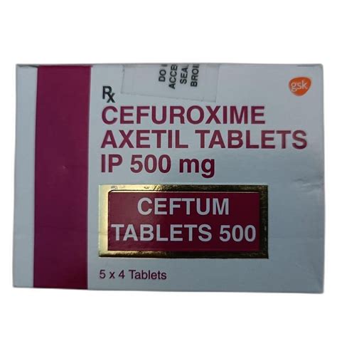 Ceftum Cefuroxime Axetil Tablets 500mg At Rs 332box In Kolkata Id