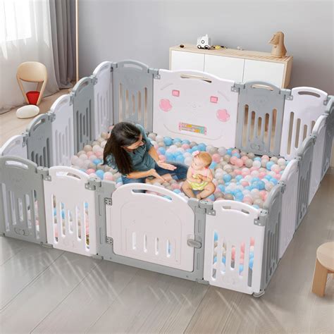 Amazon Uanlauo Play Yard Baby Playpen Panel Baby Fence Play