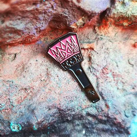 PRE ORDER MONSTA X Mondoongie Lightstick Glitter Enamel Lapel Pin