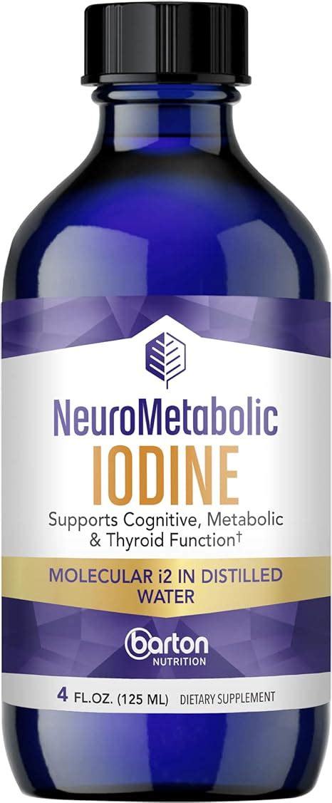 Barton Nutrition Neurometabolic Iodine Liquid Iodine Supplement For