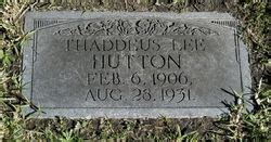 Thaddeus Lee Thad Hutton M Morial Find A Grave