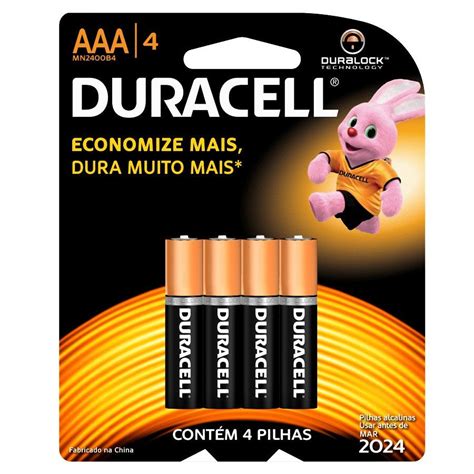 Pilha Alcalina Aaa Palito V Blister C Mn B Duracell